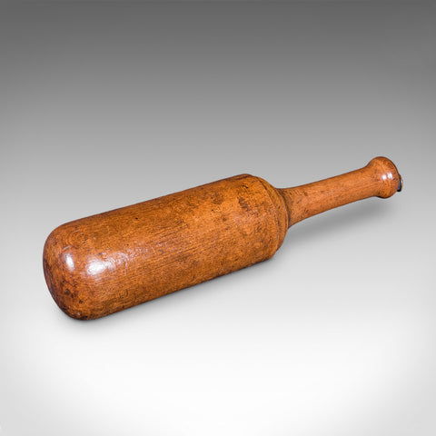 Antique Steak Tenderiser, English, Beech, Treen, Kitchen Mallet, High Victorian