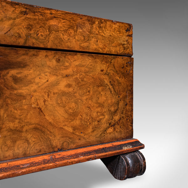 Antique Keepsake Case, English, Burr Walnut, Jewellery, Organiser Box, Victorian