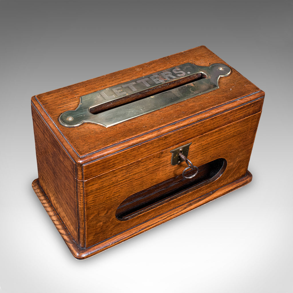 Antique Country House Hotel Key Box, English, Oak, Letter Case, Victorian, 1900