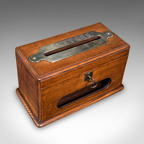 Antique Country House Hotel Key Box, English, Oak, Letter Case, Victorian, 1900