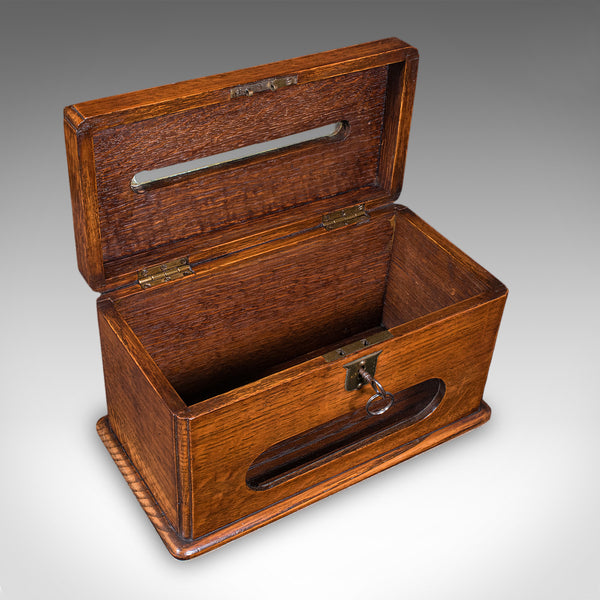 Antique Country House Hotel Key Box, English, Oak, Letter Case, Victorian, 1900