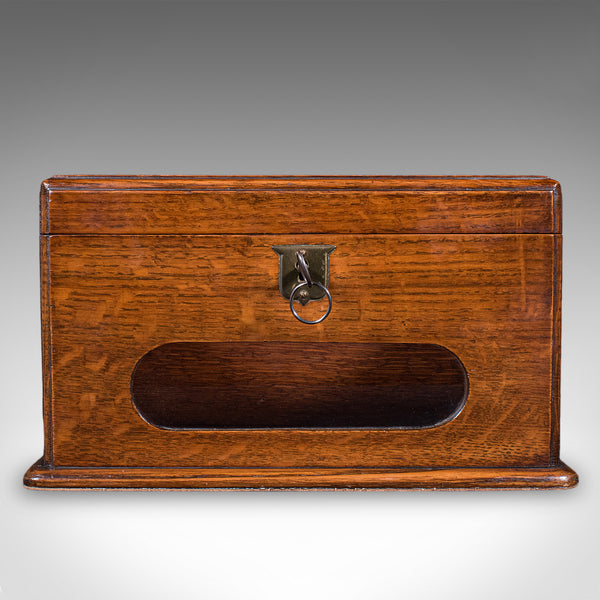 Antique Country House Hotel Key Box, English, Oak, Letter Case, Victorian, 1900