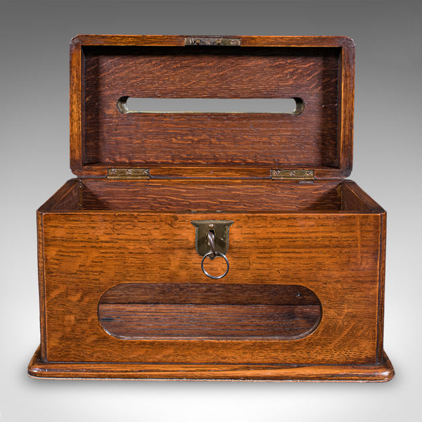 Antique Country House Hotel Key Box, English, Oak, Letter Case, Victorian, 1900