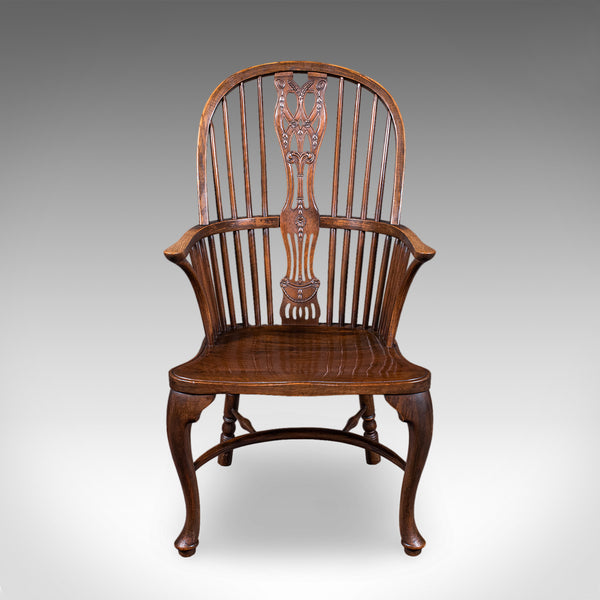Set of 6 Vintage Windsor Chairs, English, Victorian Revival, Country House Seat
