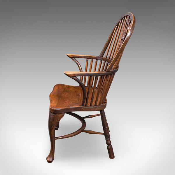 Set of 6 Vintage Windsor Chairs, English, Victorian Revival, Country House Seat