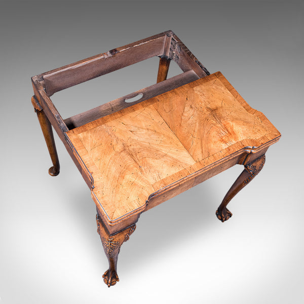 Antique Fold Over Bridge Table, English, Walnut, Game, Card, Georgian, C.1780