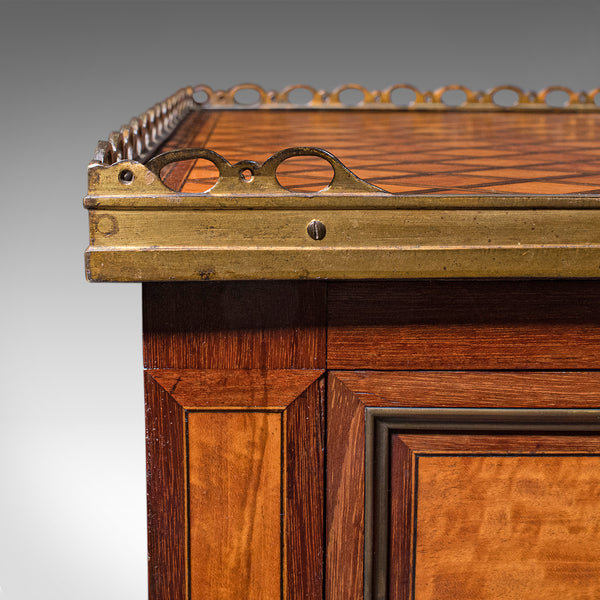 Antique Nightstand, French Walnut, Bedside Drawers, Louis XVI Revival, Victorian