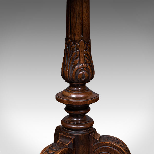 Antique Decanter Table, English, Walnut, Marble, Wine, Cocktail, High Victorian