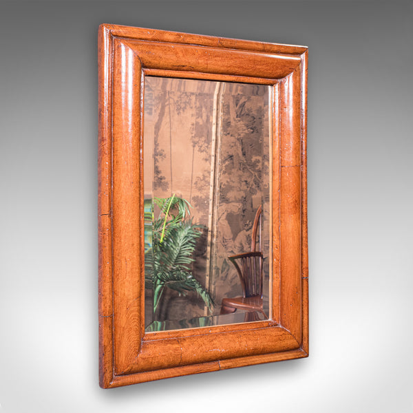 Antique Reception Hall Vanity Mirror, English, Walnut, Bevelled Glass, Edwardian