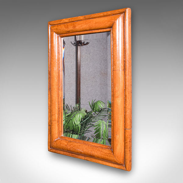 Antique Reception Hall Vanity Mirror, English, Walnut, Bevelled Glass, Edwardian