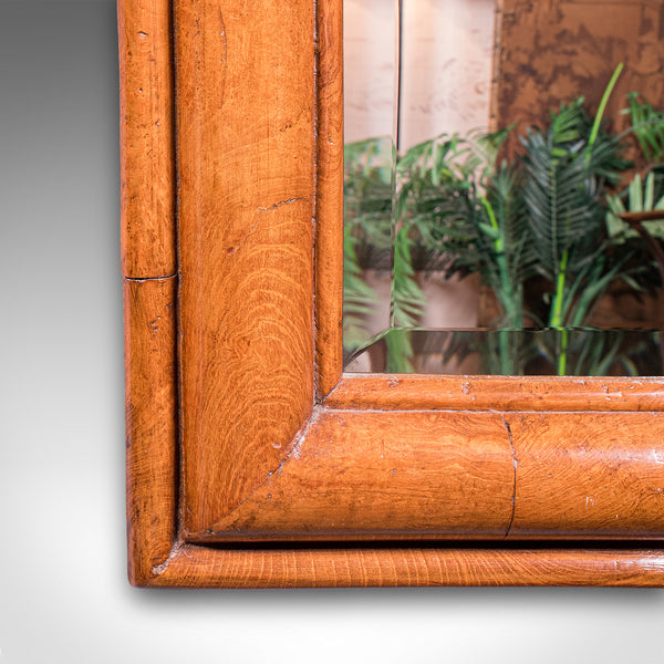 Antique Reception Hall Vanity Mirror, English, Walnut, Bevelled Glass, Edwardian