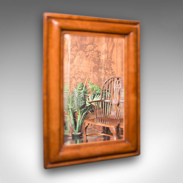 Antique Reception Hall Vanity Mirror, English, Walnut, Bevelled Glass, Edwardian