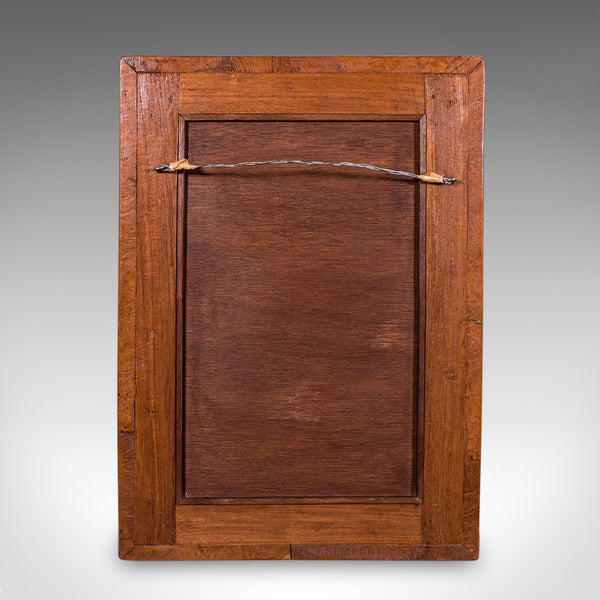 Antique Reception Hall Vanity Mirror, English, Walnut, Bevelled Glass, Edwardian
