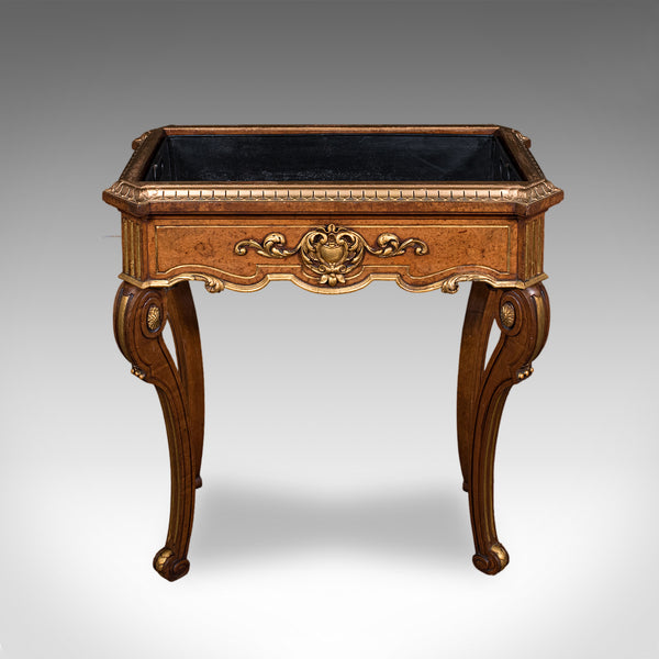 Antique Jardiniere Table, French, Walnut, Planter Stand, Decanter Caddy, Regency