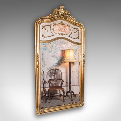 Large Vintage Pier Mirror, French Giltwood, Rocaille, Louis XV Revival, Art Deco