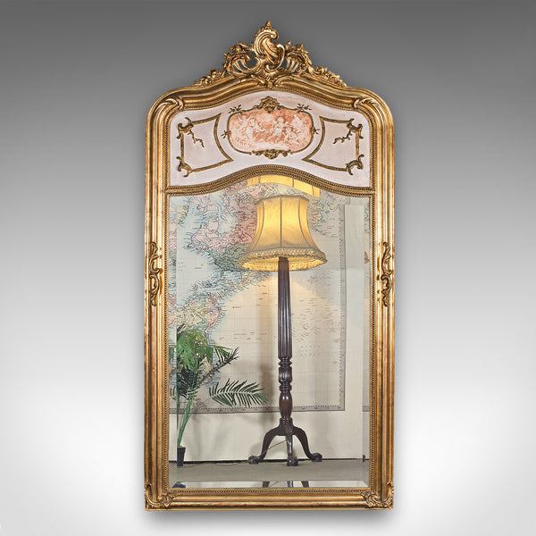 Large Vintage Pier Mirror, French Giltwood, Rocaille, Louis XV Revival, Art Deco