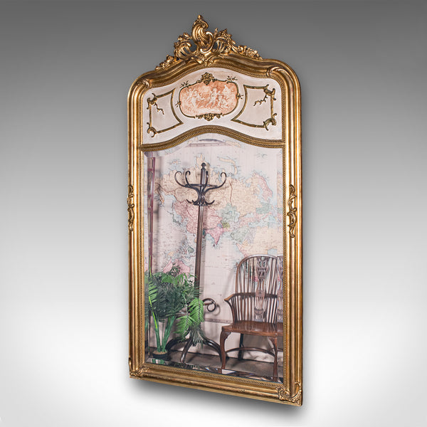 Large Vintage Pier Mirror, French Giltwood, Rocaille, Louis XV Revival, Art Deco