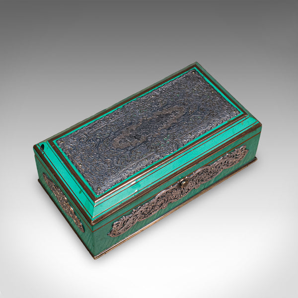 Small Antique Keepsake Box, English, Silver Plate, Trinket Case, Edwardian, 1910