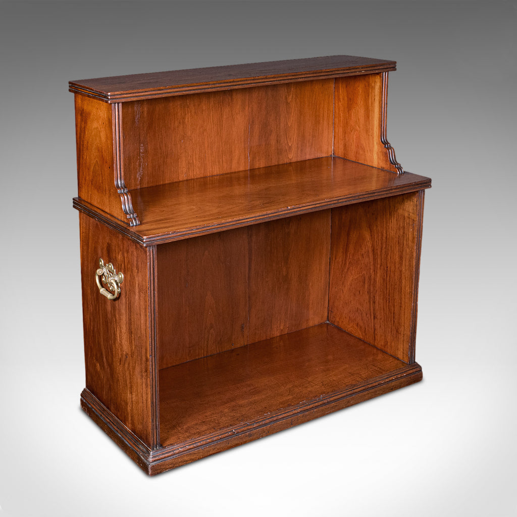 Antique Cartographer's Campaign Bookcase, English Folio Shelves, Victorian, 1860