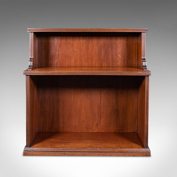 Antique Cartographer's Campaign Bookcase, English Folio Shelves, Victorian, 1860