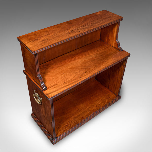 Antique Cartographer's Campaign Bookcase, English Folio Shelves, Victorian, 1860
