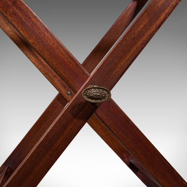 Antique Butler's Tray Table, English, Drop-flap Serving Stand, Edwardian, C.1910