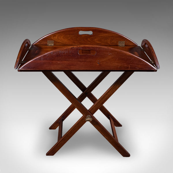Antique Butler's Tray Table, English, Drop-flap Serving Stand, Edwardian, C.1910