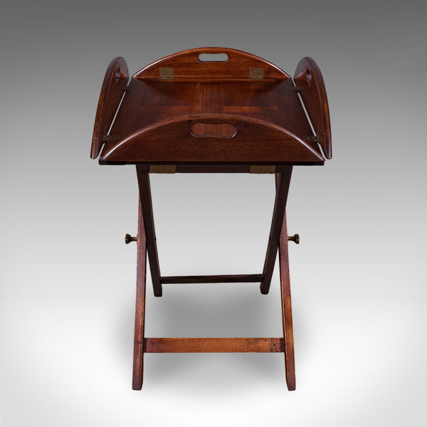 Antique Butler's Tray Table, English, Drop-flap Serving Stand, Edwardian, C.1910