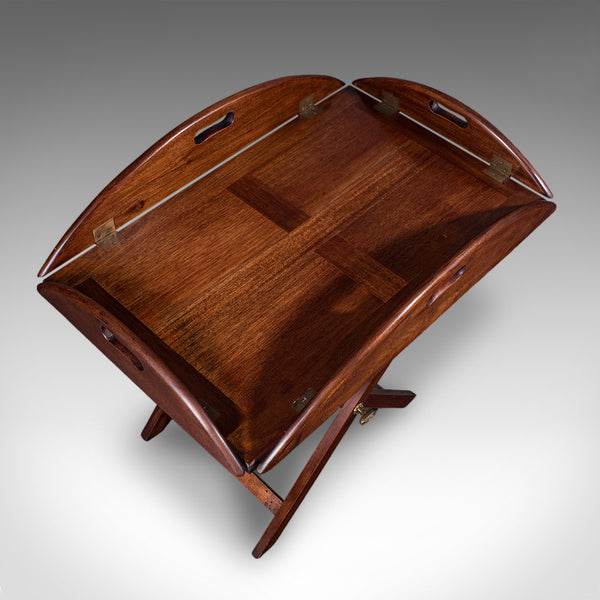 Antique Butler's Tray Table, English, Drop-flap Serving Stand, Edwardian, C.1910