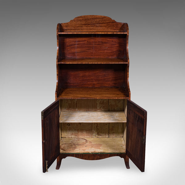Antique Waterfall Bookcase, English, Petite Chiffonier, Cupboard, Georgian, 1800