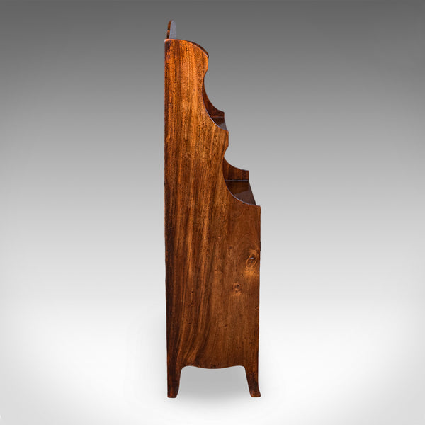 Antique Waterfall Bookcase, English, Petite Chiffonier, Cupboard, Georgian, 1800