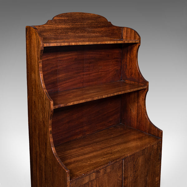 Antique Waterfall Bookcase, English, Petite Chiffonier, Cupboard, Georgian, 1800