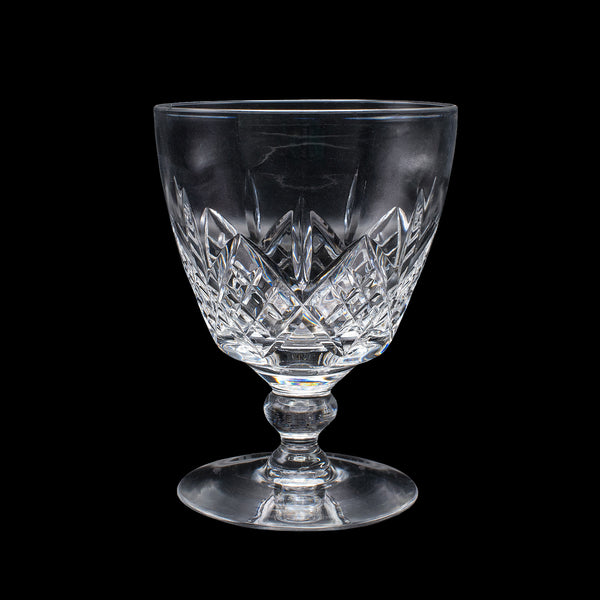 Set of 4 Vintage Gin & Tonic Glasses, English, Crystal Goblet, Claret, C.1930