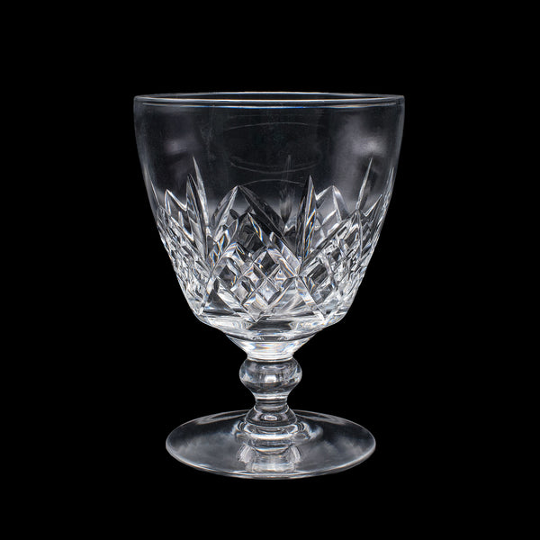 Set of 4 Vintage Gin & Tonic Glasses, English, Crystal Goblet, Claret, C.1930