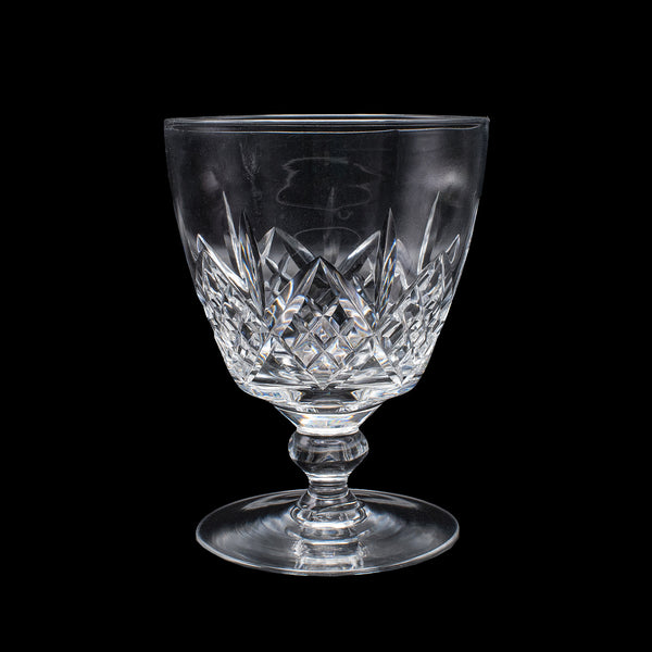 Set of 4 Vintage Gin & Tonic Glasses, English, Crystal Goblet, Claret, C.1930