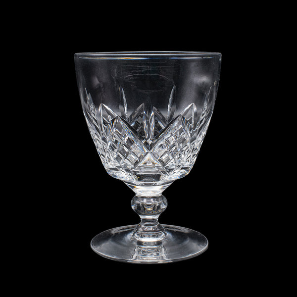 Set of 4 Vintage Gin & Tonic Glasses, English, Crystal Goblet, Claret, C.1930