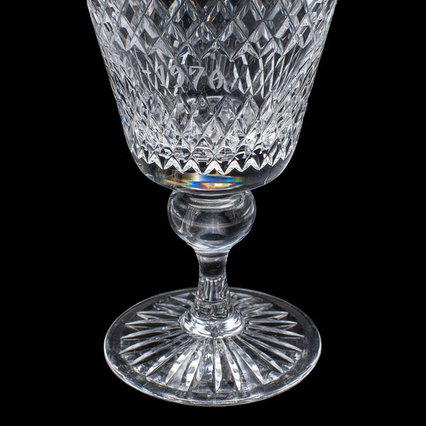 Set of 6 Vintage Claret Glasses, Swedish, Crystal Wine Goblet, Afors Centenary