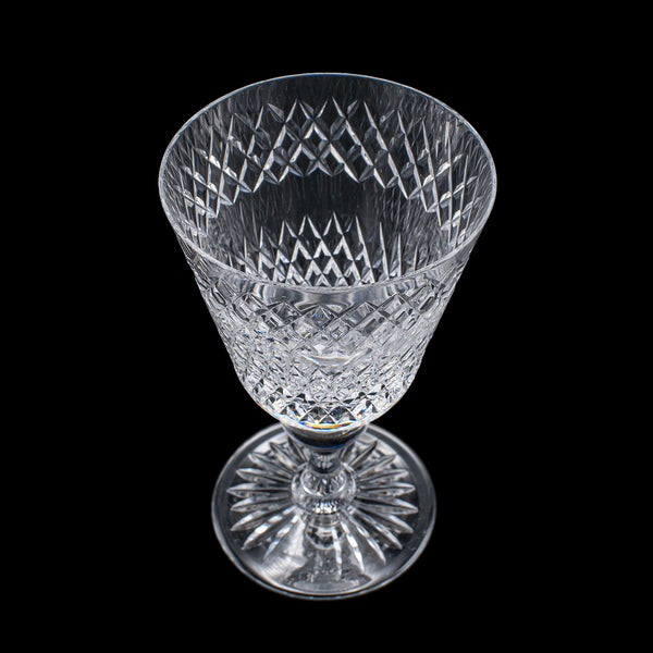 Set of 6 Vintage Claret Glasses, Swedish, Crystal Wine Goblet, Afors Centenary