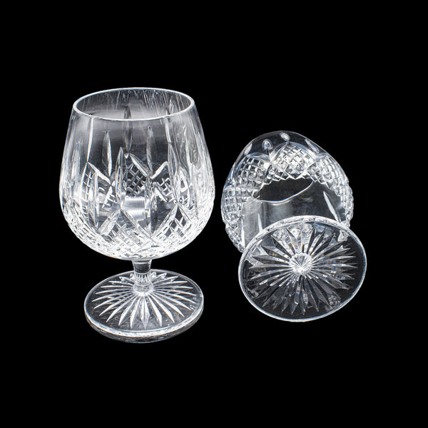 Vintage Ships Decanter & Glass Duo, English, Crystal Glass, Brandy, Rum, Whiskey