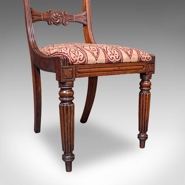 Pair of Antique Hall Chairs, English, Reception Seat, Morning Room, William IV