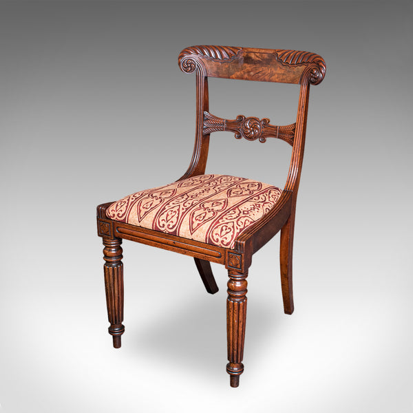 Pair of Antique Hall Chairs, English, Reception Seat, Morning Room, William IV