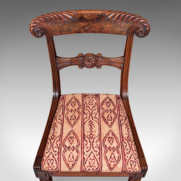 Pair of Antique Hall Chairs, English, Reception Seat, Morning Room, William IV