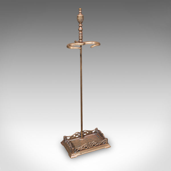 Antique Fireside Companion Set, English, Brass, Fire Tools, High Victorian, 1870