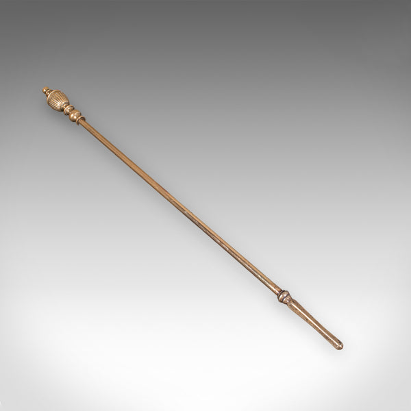 Antique Fireside Companion Set, English, Brass, Fire Tools, High Victorian, 1870