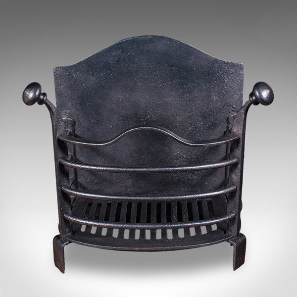 Small Antique Fire Grate, English, Cast Iron, Free Standing Fireplace, Victorian