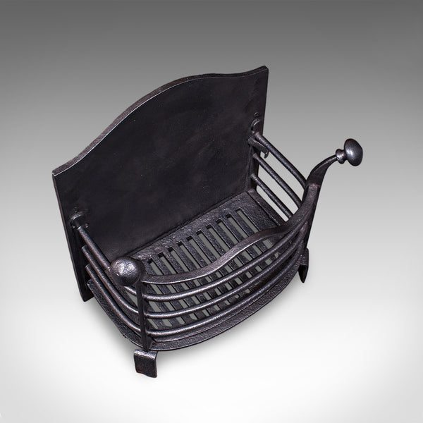 Small Antique Fire Grate, English, Cast Iron, Free Standing Fireplace, Victorian