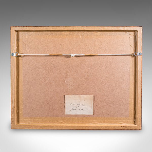 Antique Coaching Road Map, Exeter to Barnstable, English, Framed, Ogilby, C.1700