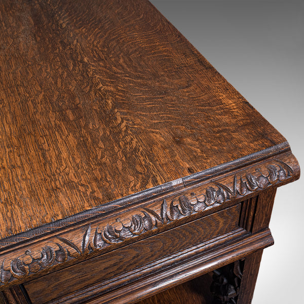 Large Antique Buffet, Scottish, Oak, Server, Sideboard, Gothic Taste, Victorian