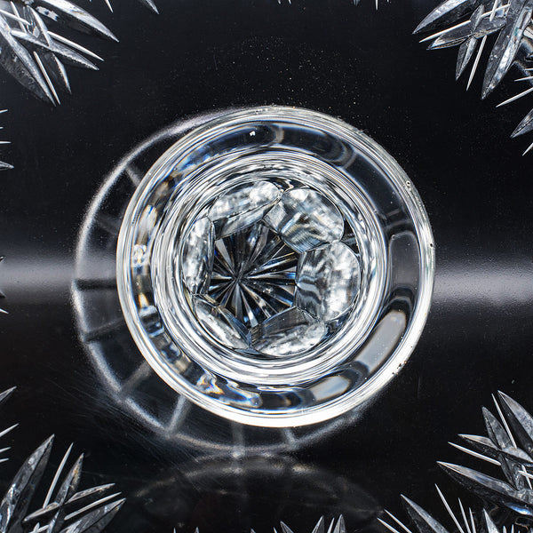 Vintage Pedestal Fruit Bowl, English, Cut Glass, Presentation Display Dish, 1960