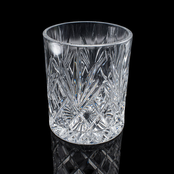 Vintage 75cl Champagne Bottle Cooler, English, Cut Crystal, Ice Bucket, C.1970
